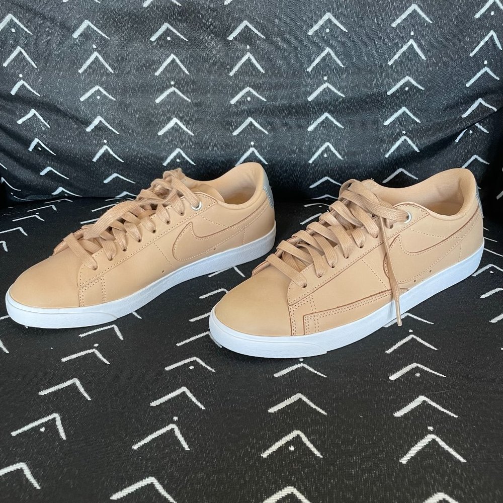 Nike Blazer Low SE Nude Leather Sneakers NWOT
